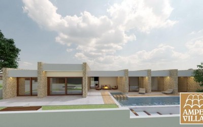 Villa moderna en construcción cerca de la playa y del puerto deportivo de Campomanes de Altea.